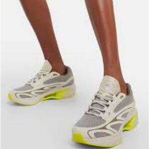 adidas Stella McCartney Women's Gray & Neon Yellow Running Sneakers